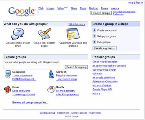 The new Google Groups