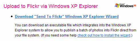 The Flickr XP Upload Tool