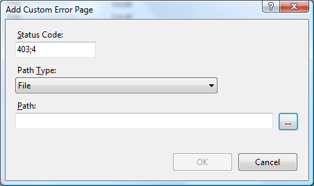 IIS 7 Error Configuration