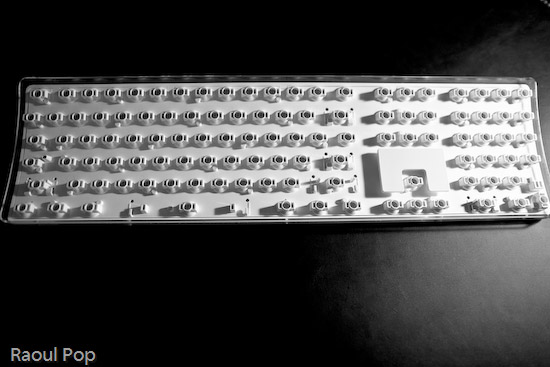 Apple keyboard with keys taken off