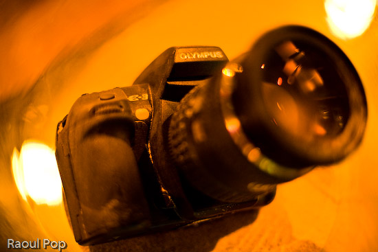 Olympus E-3 buried in sand