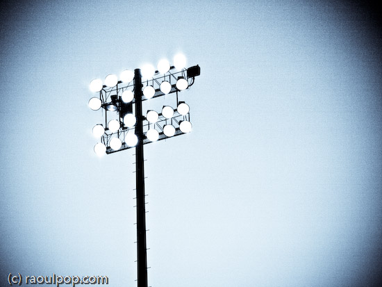 Under the cold glow of the big lights