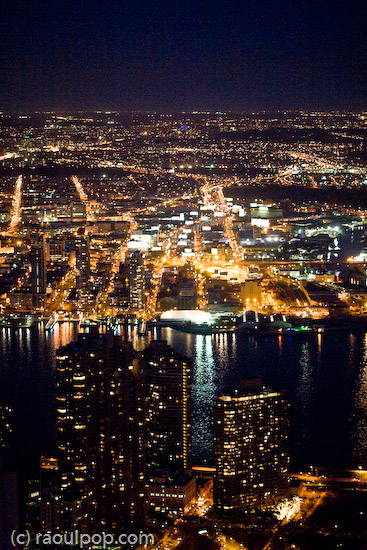 Night reflections on the Hudson River