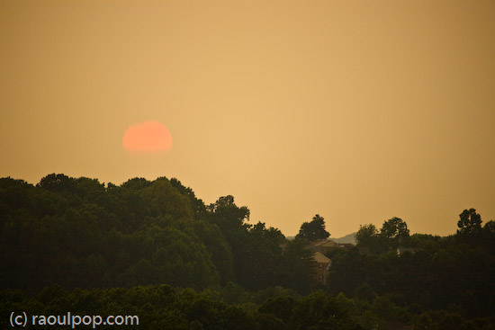 Sun sets over Grosvenor