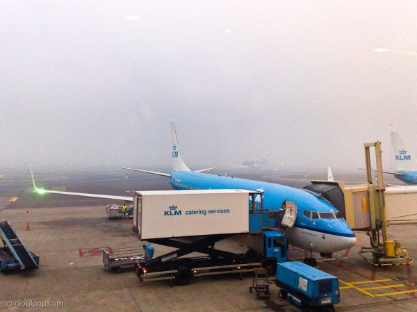 Our plane getting loaded for departure