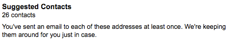 Gmail's Suggested Contacts