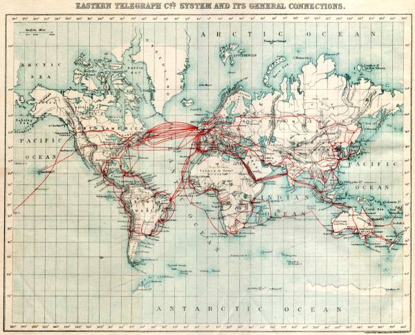 1901 Telegraph Cable Map