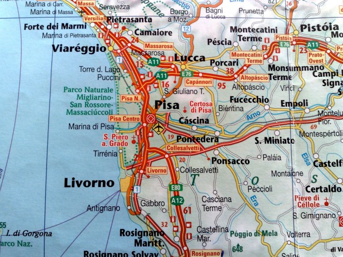Map of Pisa