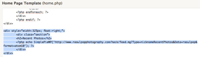 home-page-simple-pie-code