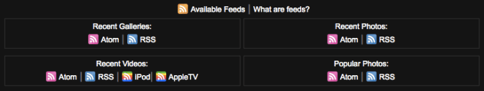 smugmug-available-feeds