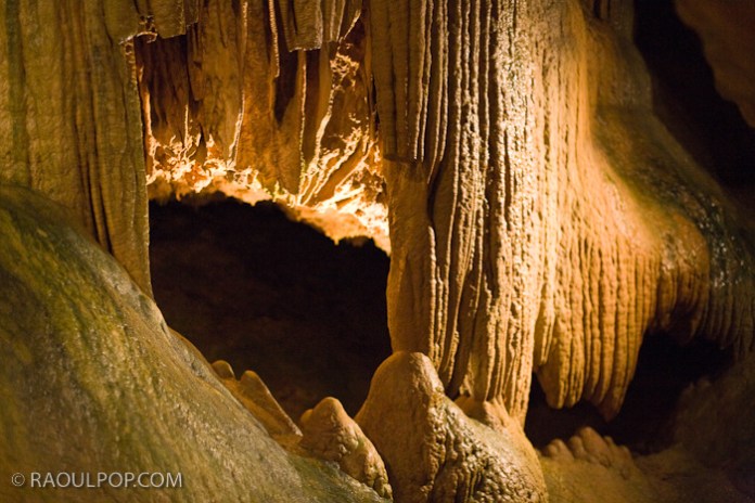 Inside the Natural Rock Caverns, Natural Bridge, Virginia, USA.