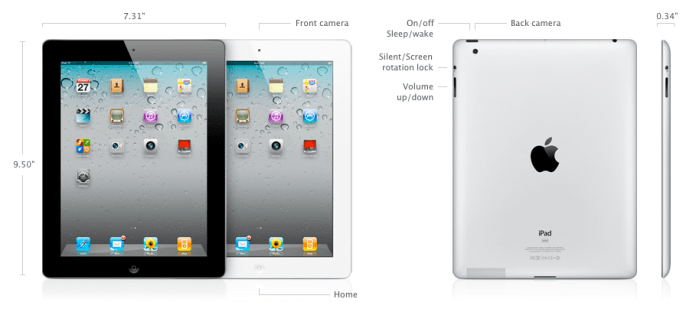 iPad 2 Measurements