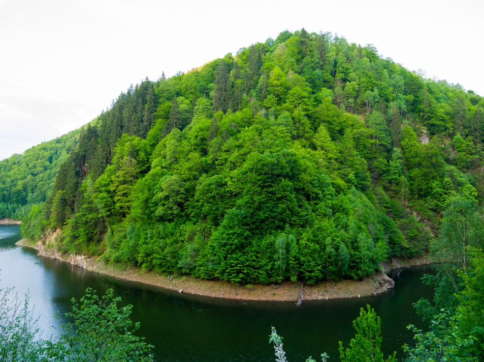 A promontory on the shores of Lacul Oasa