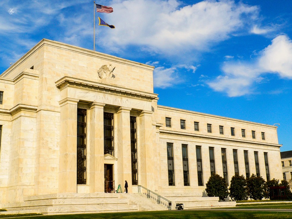 Federal Reserve building, downtown Washington, DC, USA.