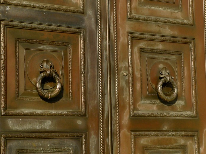 Bronze doors