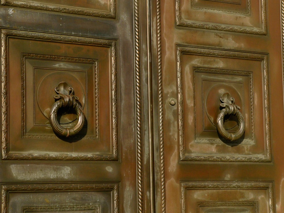 Bronze doors