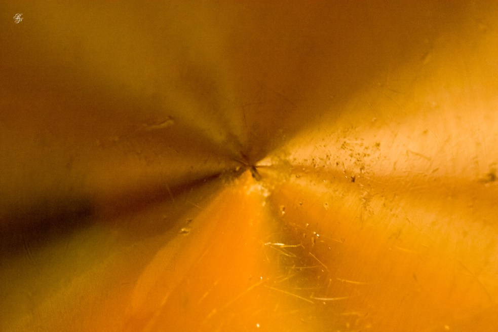 Macro, pointed metal surface, scratched.