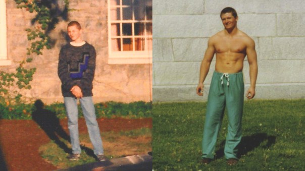 Diptych Bodybuilding College Years