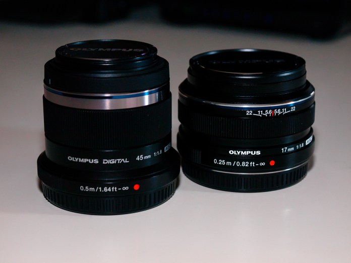 Olympus M.ZUIKO DIGITAL 45mm 1:1.8 and M.ZUIKO DIGITAL 17mm 1:1.